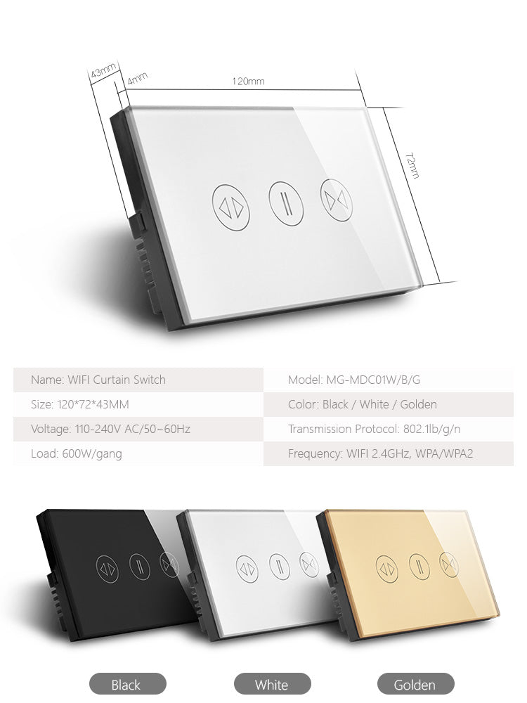 Tuya App Remote Wi-Fi Curtain Switch Wifi Smart Switch Tuya App Remote Wi-Fi Curtain Switch Wifi Smart Switch